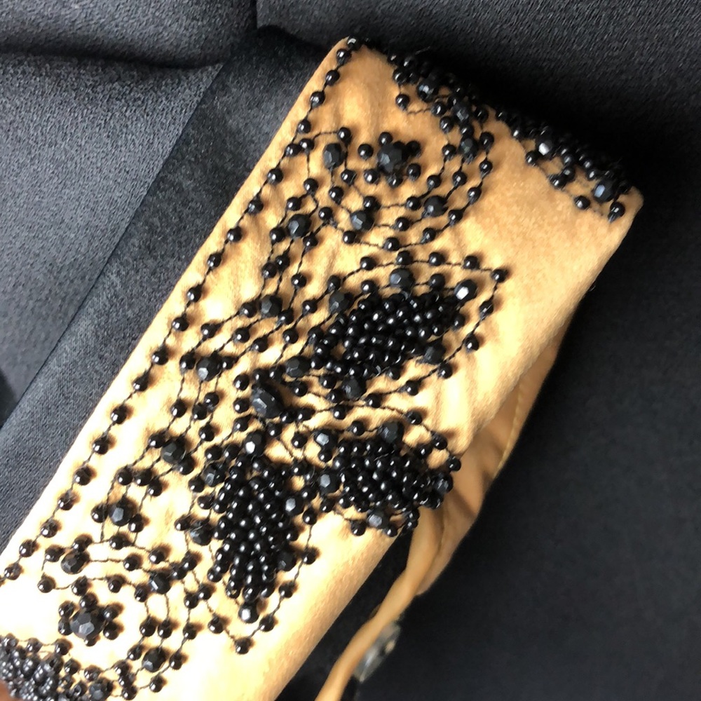 Morgan Miller Vintage Beaded Black Gold Skirt Suit - Picture 5 of 15